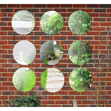 1ft 3in Set of 9 Circular Acrylic Garden Mirrors - by Reflect™