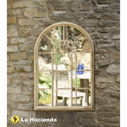 3ft 2in x 2ft 2in Stone Effect Victorian Style Wall Glass Mirror - La Hacienda