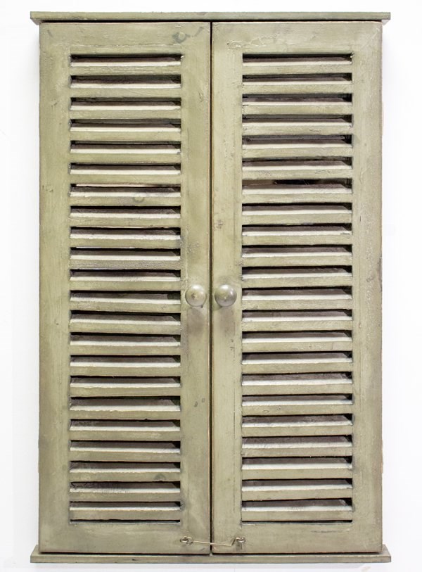2ft 4in x 1ft 6in Country Window Glass Garden Mirror with Shutters - by Reflect™