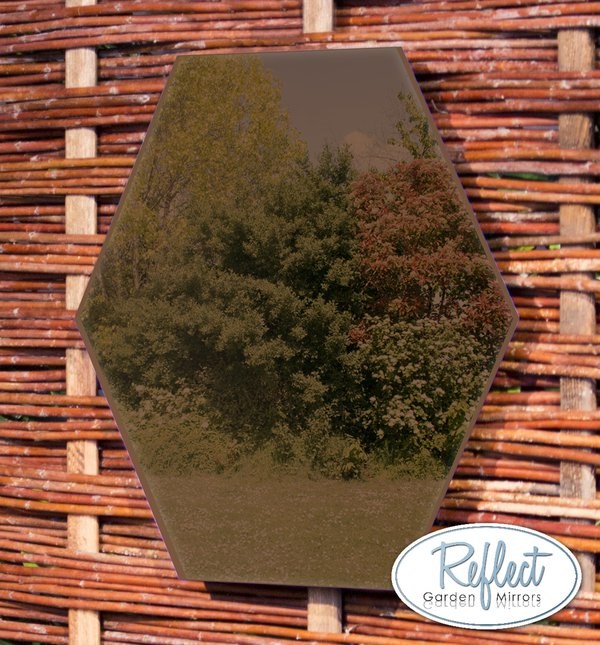 Hexagonal Bronze Mirror