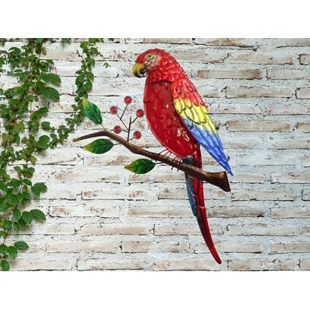 Glass Parrot Garden Wall Art by Creekwood™