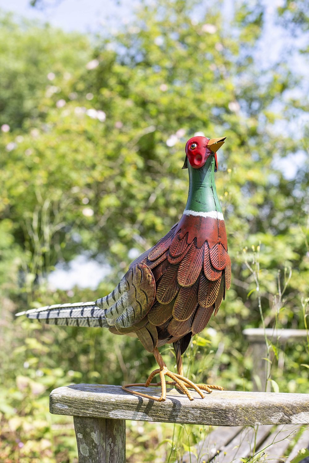 40cm Steel Regal Pheasant Garden Ornament by La Hacienda