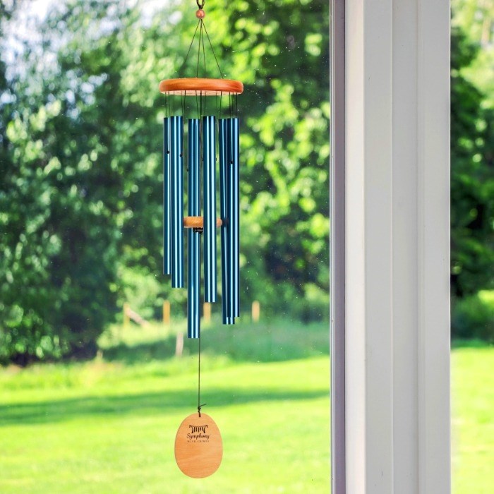 91cm 36” Wood & Aluminum Wind Chime Blue finish