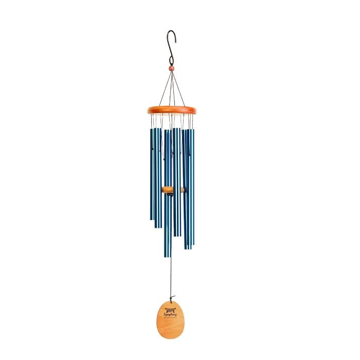 91cm 36” Wood & Aluminum Wind Chime Blue finish