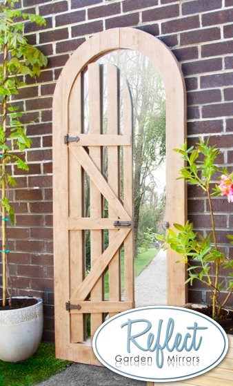 Arched Gate Illusion Garden Mirror