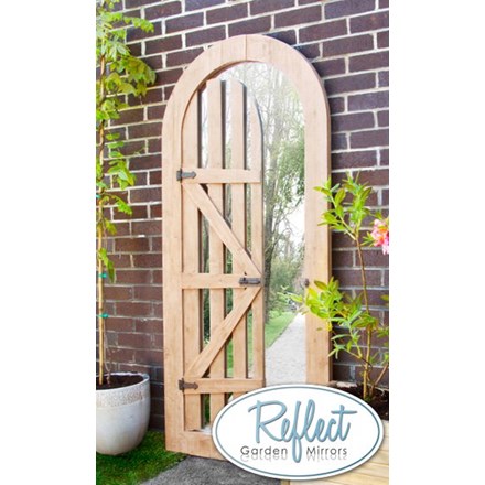 5ft 11in x 2ft 7in Arched Illusion Glass Mirror Gate - by Reflect™