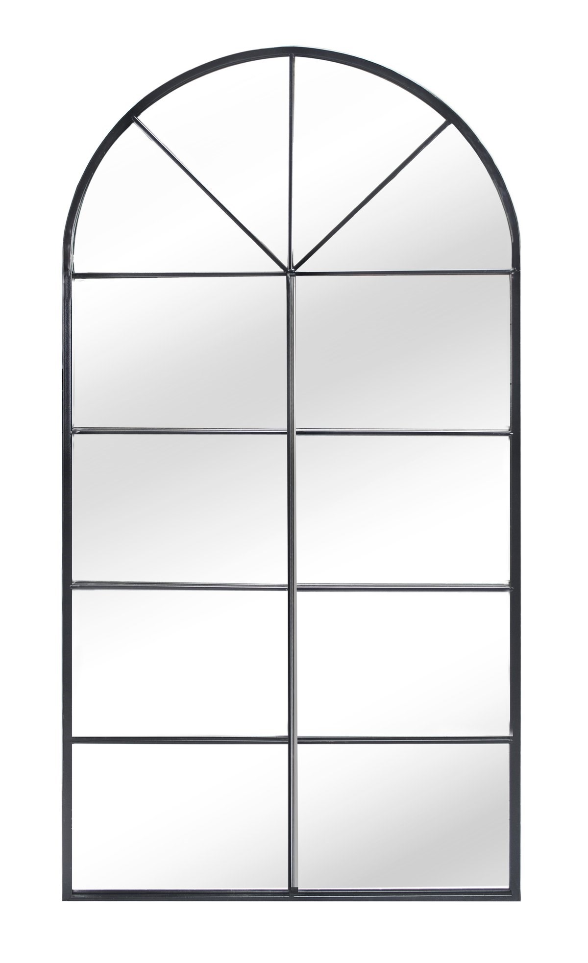 4ft 5in x 2ft 3in Metal Arch Glass Garden Mirror - by Reflect™
