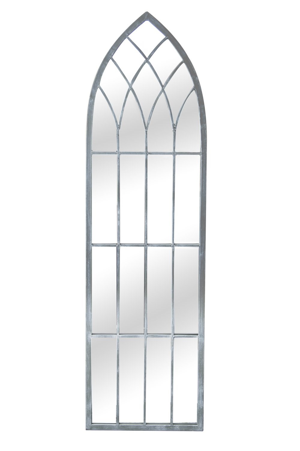 4ft 7in x 1ft 3in Metal Gothic Glass Garden Mirror - by Reflect™