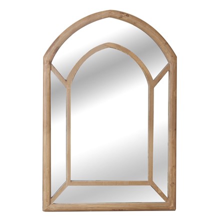2ft 11 x 2ft Wooden Gothic Illusion Glass Garden Mirror - by Reflect™