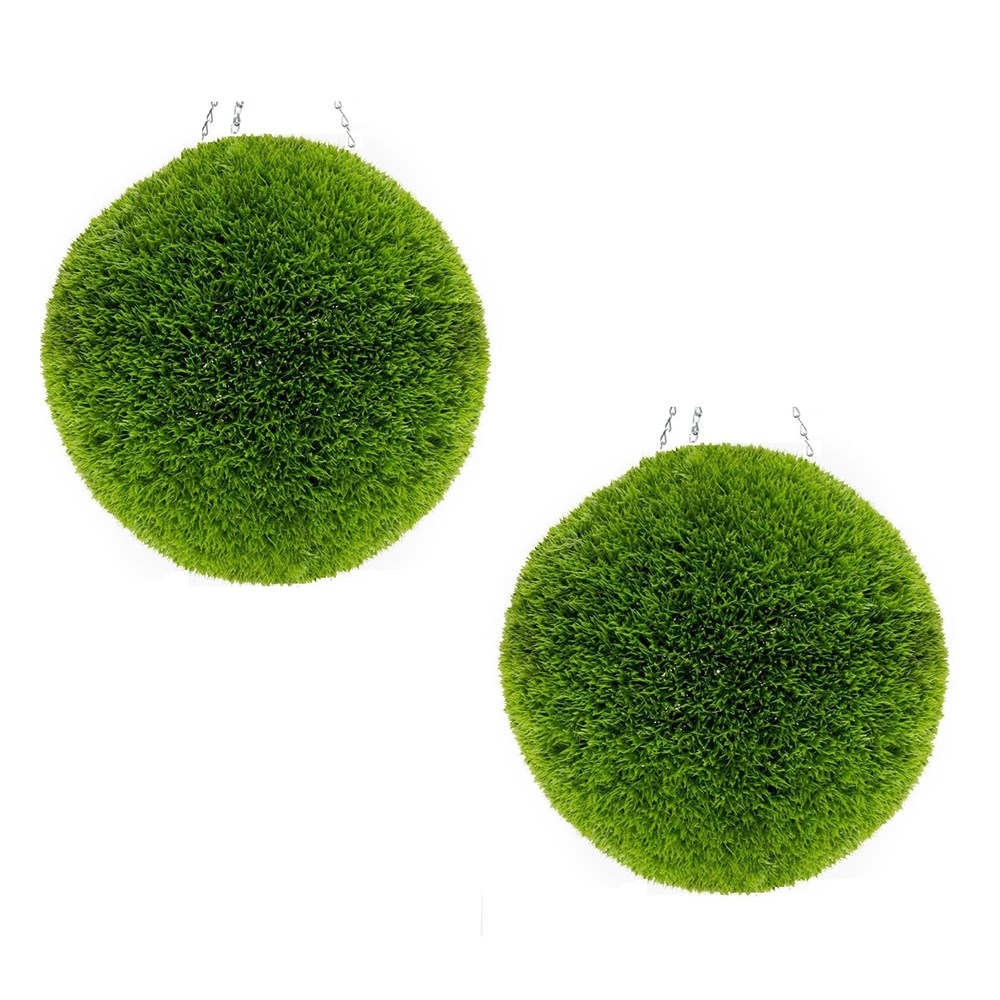 38Cm Artificial Grass Effect Topiary Ball