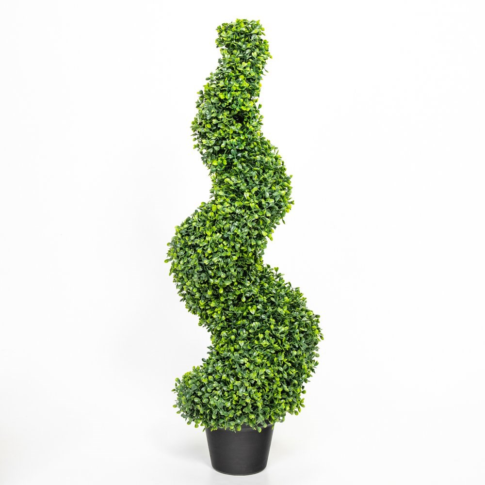 1x Artificial Topiary Buxus Spiral By Primrose™ - Box Topiary