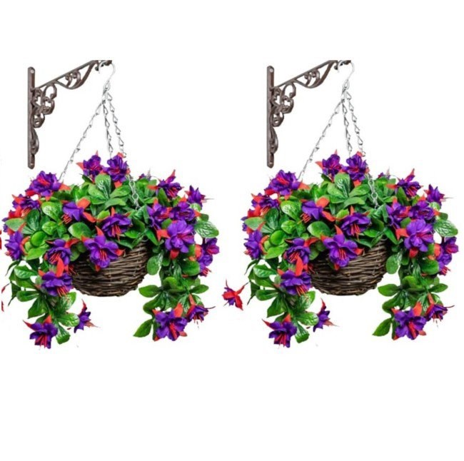 Artificial Fuchsia Hanging Basket