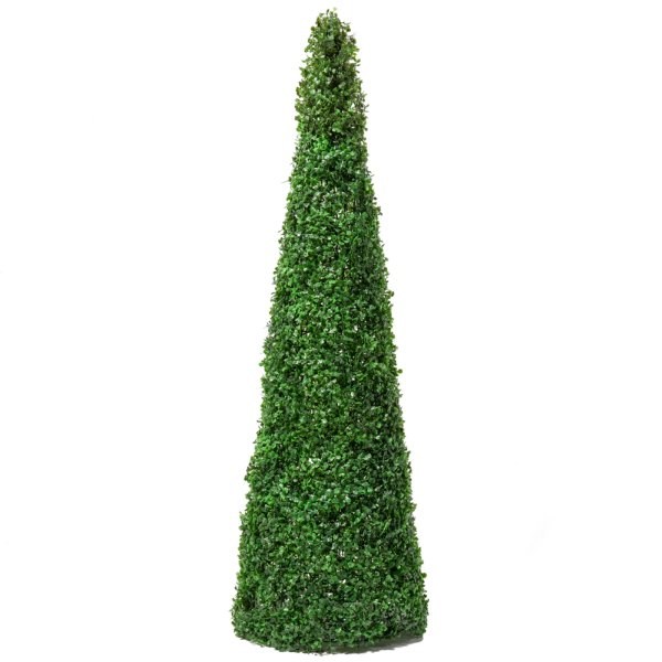 140cm Artificial Topiary Trees by Primrose™ - 'The XL Buxus Obelisk'