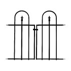 Gate for Triple Arch Finial Fence in Black
