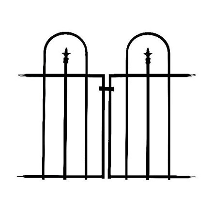 Gate for Triple Arch Finial Fence in Black