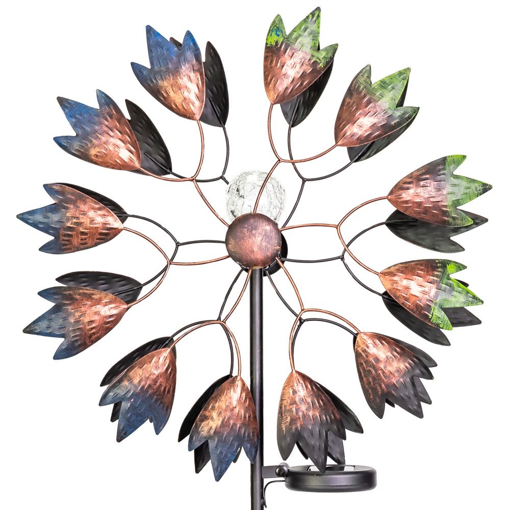Selwood Wind Spinner with Solar Crackle Globe Dia 46.5cm by Primrose™