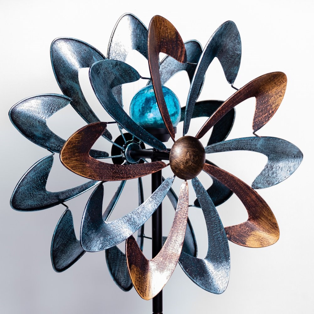 Bluebird Wind Spinner with Solar Crackle Globe Dia 45cm by Primrose™