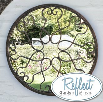 Blossom Round Garden Mirror
