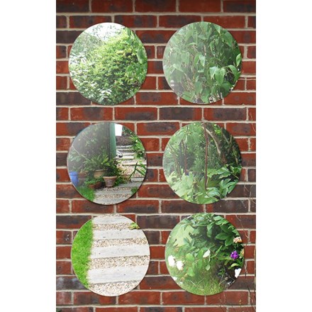 1ft 3in Set of 6 Circular Acrylic Garden Mirrors - by Reflect™