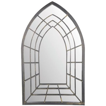 2ft 8in x 1ft 7in - Decorative Gothic Illusion Outdoor Glass Garden Mirror