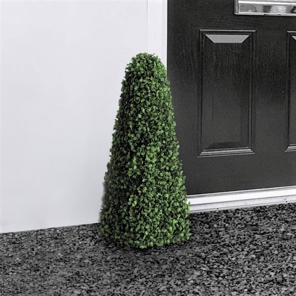 1x 60cm Artificial Topiary Tree by Primrose™ - 'The Buxus Obelisk'