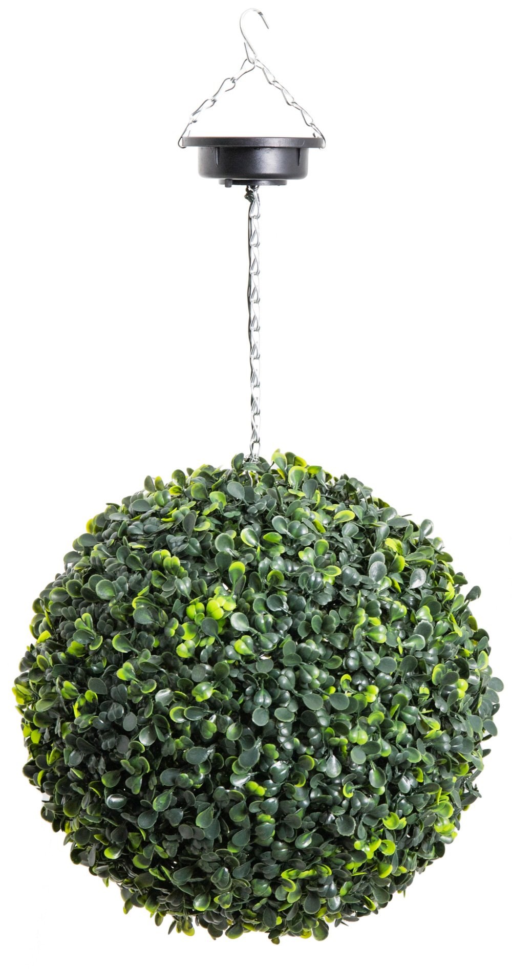 Artificial Boxwood Topiary Ball With Solar Lights