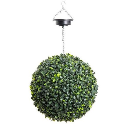 1x 38cm Solar Powered LED Artificial Topiary Ball | Primrose™ - 'The Big Buxus Ball'
