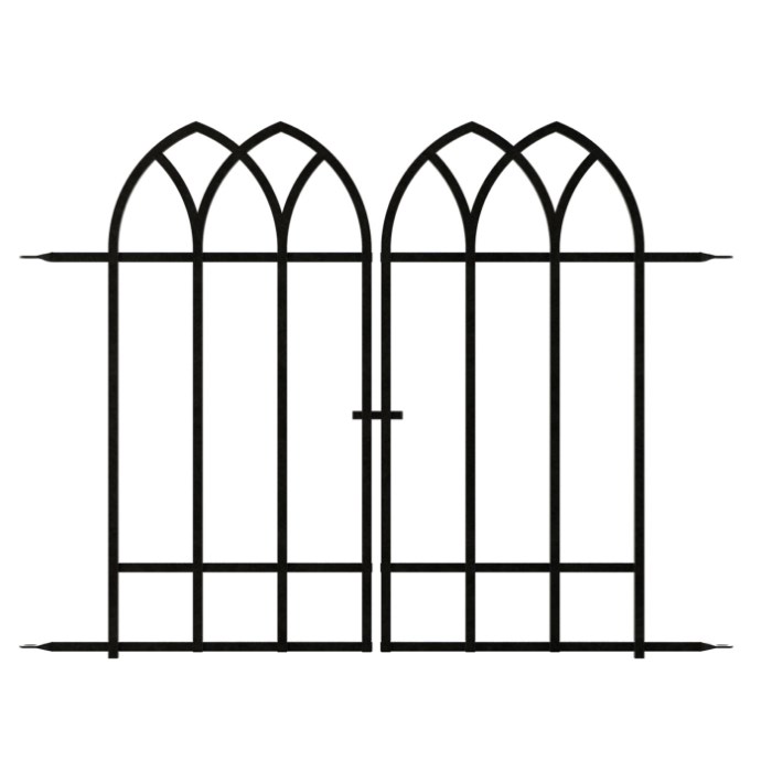 Gothic Black Metal Gate
