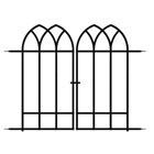 Gothic Black Metal Gate