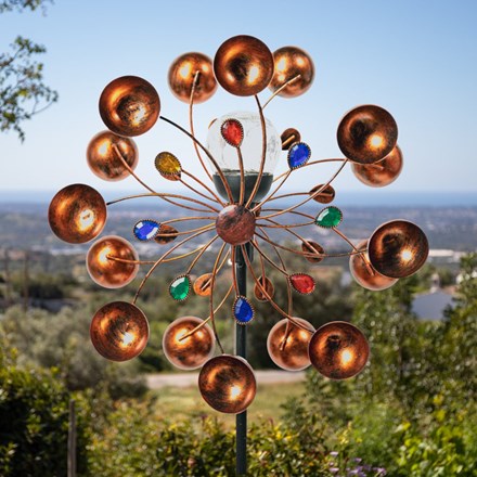 Burnham Wind Spinner with Gems Solar by Primrose™