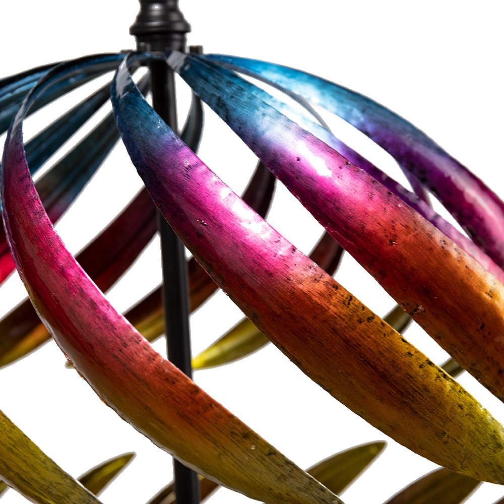 Colourful Globe Metal Wind Spinner Dia 40cm by Primrose™