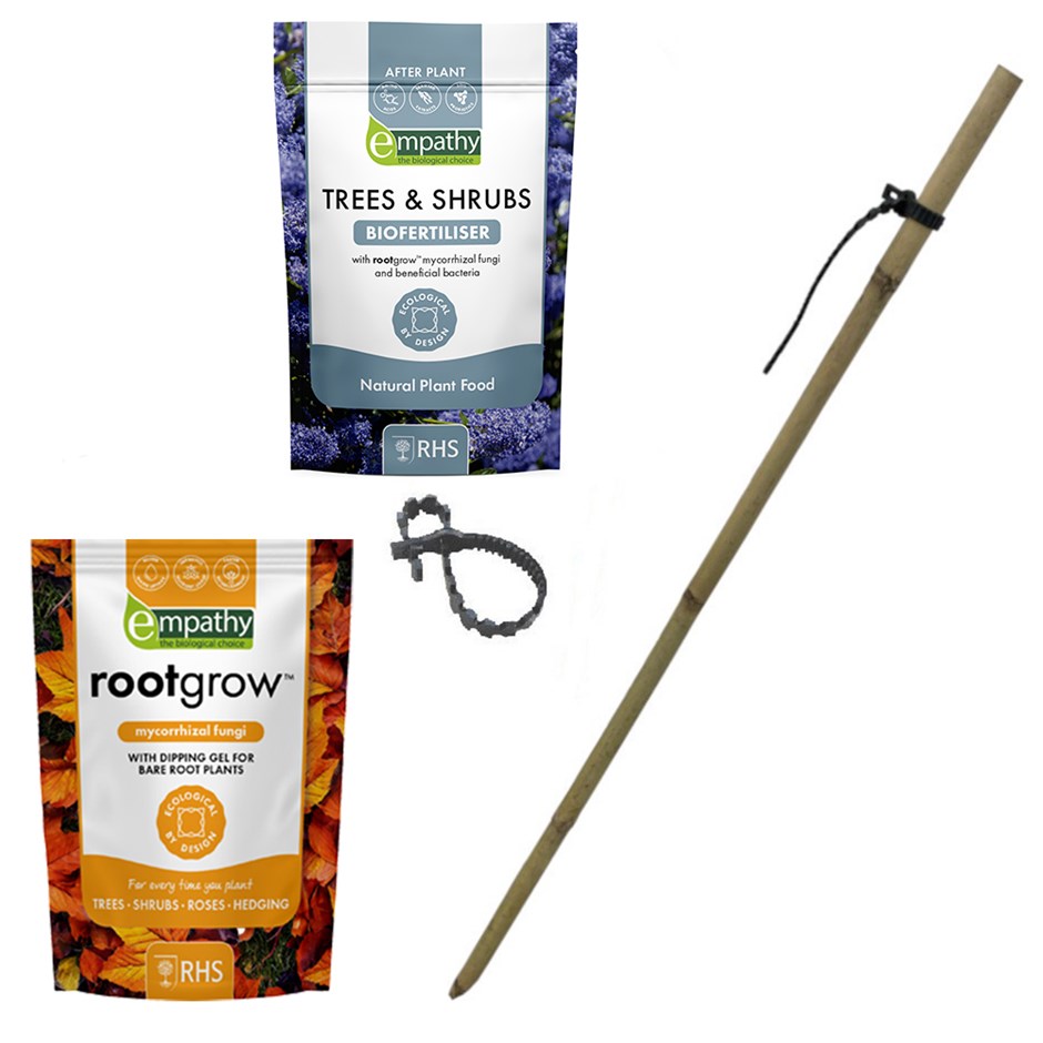 Full Tree Planting Kit For Bare Root Trees, Stake & Tie Rootgrow, Biofertilizer