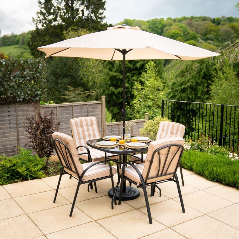 Hadleigh Beige Garden Dining Furniture Set