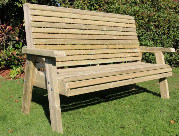 Primrose Deluxe Wooden 3 Seater Bench 1.7m (5ft 6in)