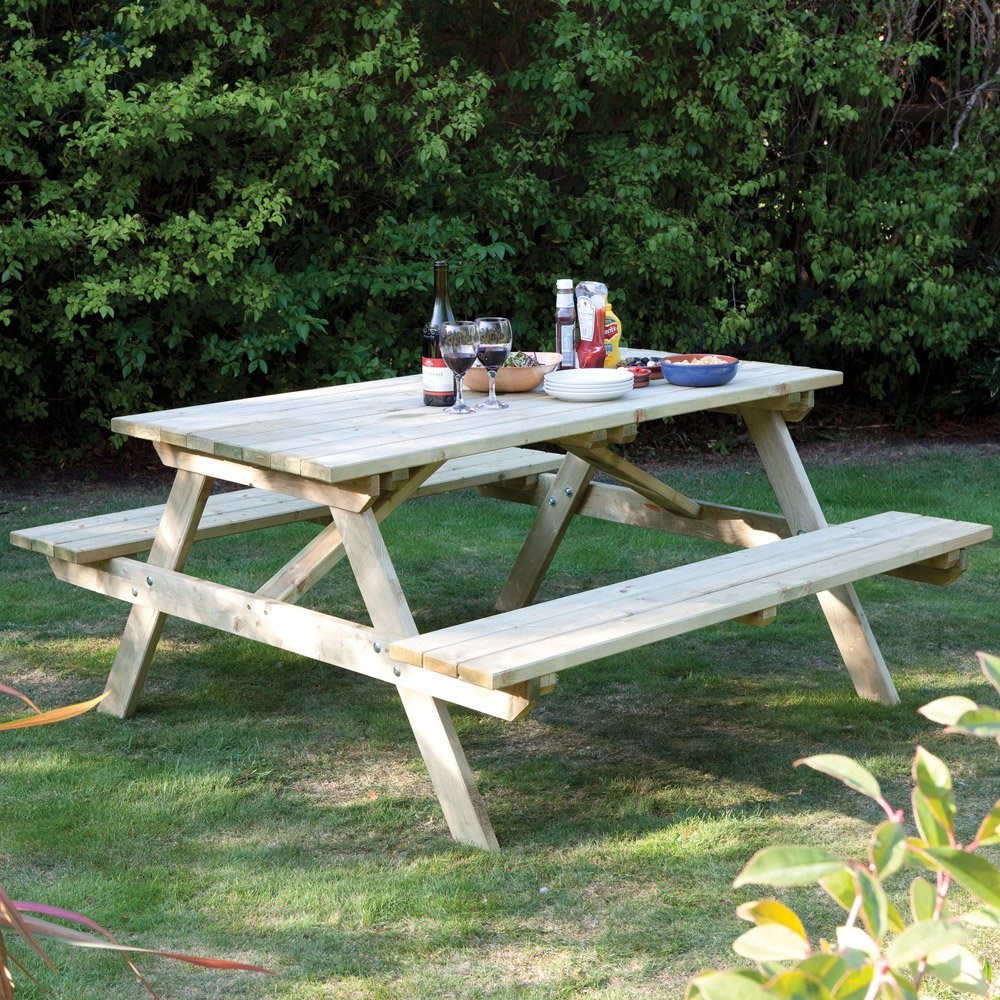 6ft Classic Picnic Table by Rowlinson