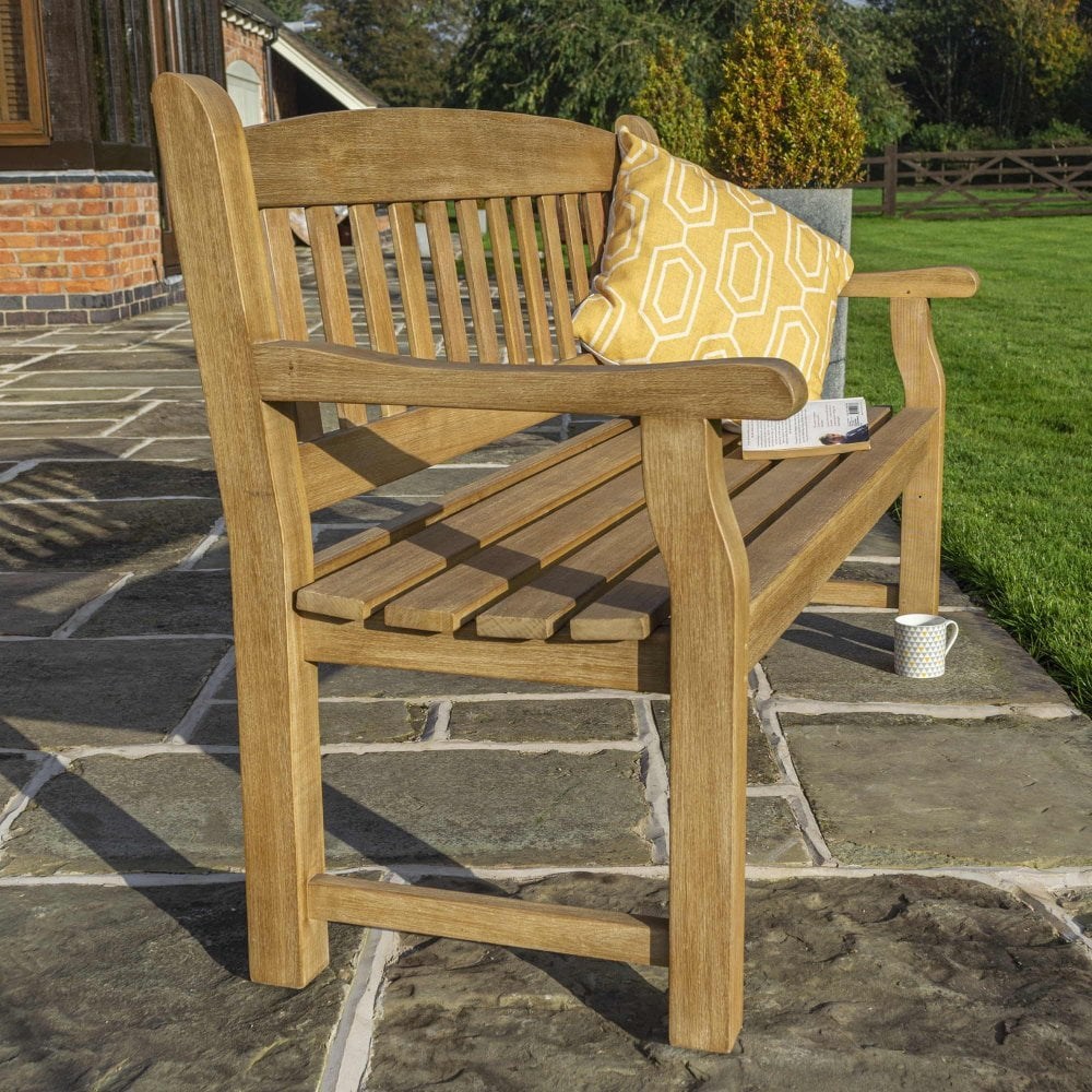 1.5m (4ft) Tuscan Hardwood Bench by Rowlinson®
