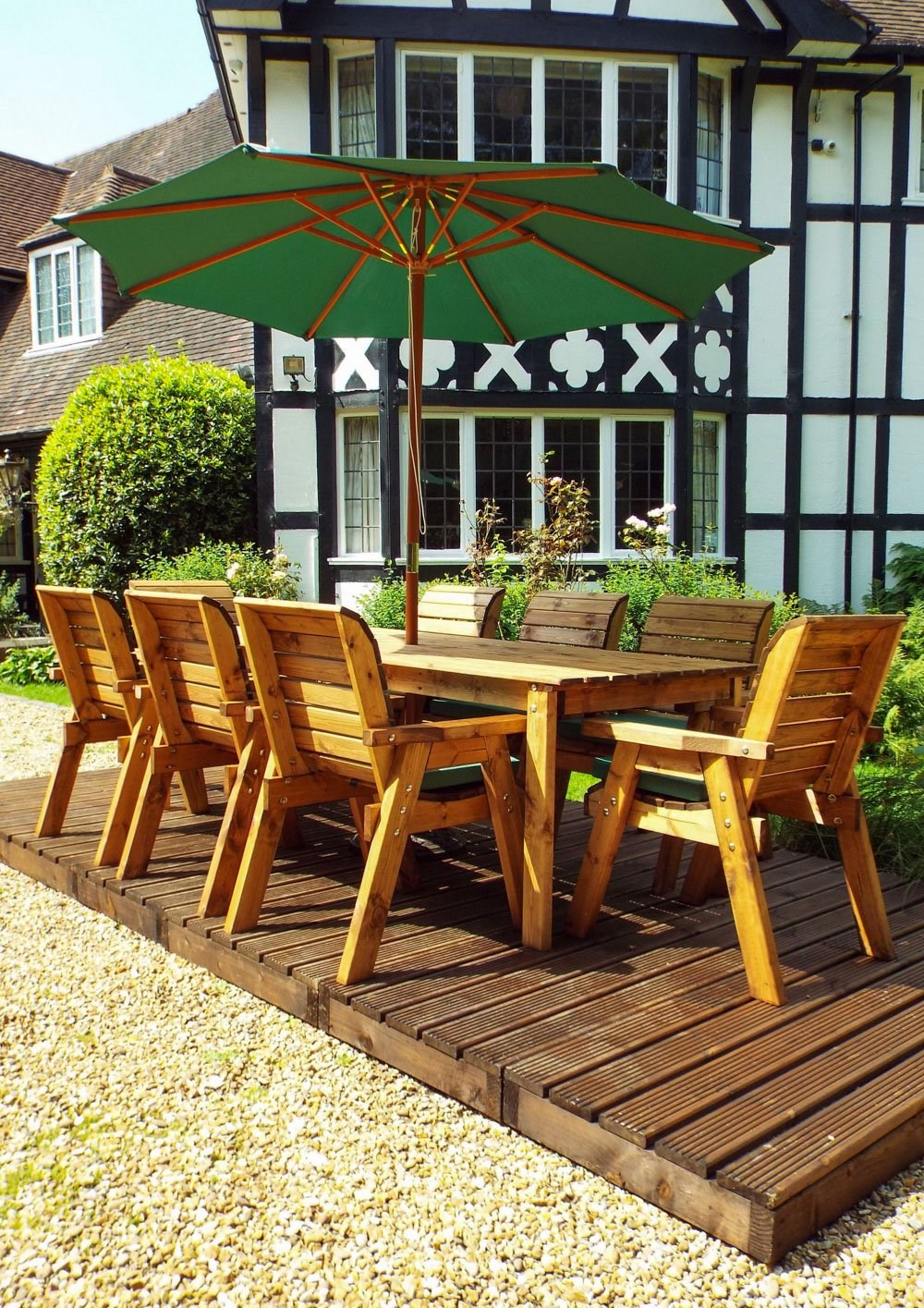 Wooden Eight Seater Rectangular Table & Chair Set