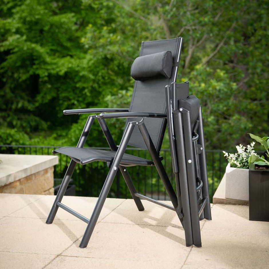 Kennet Black Reclining Polytex Dining Set