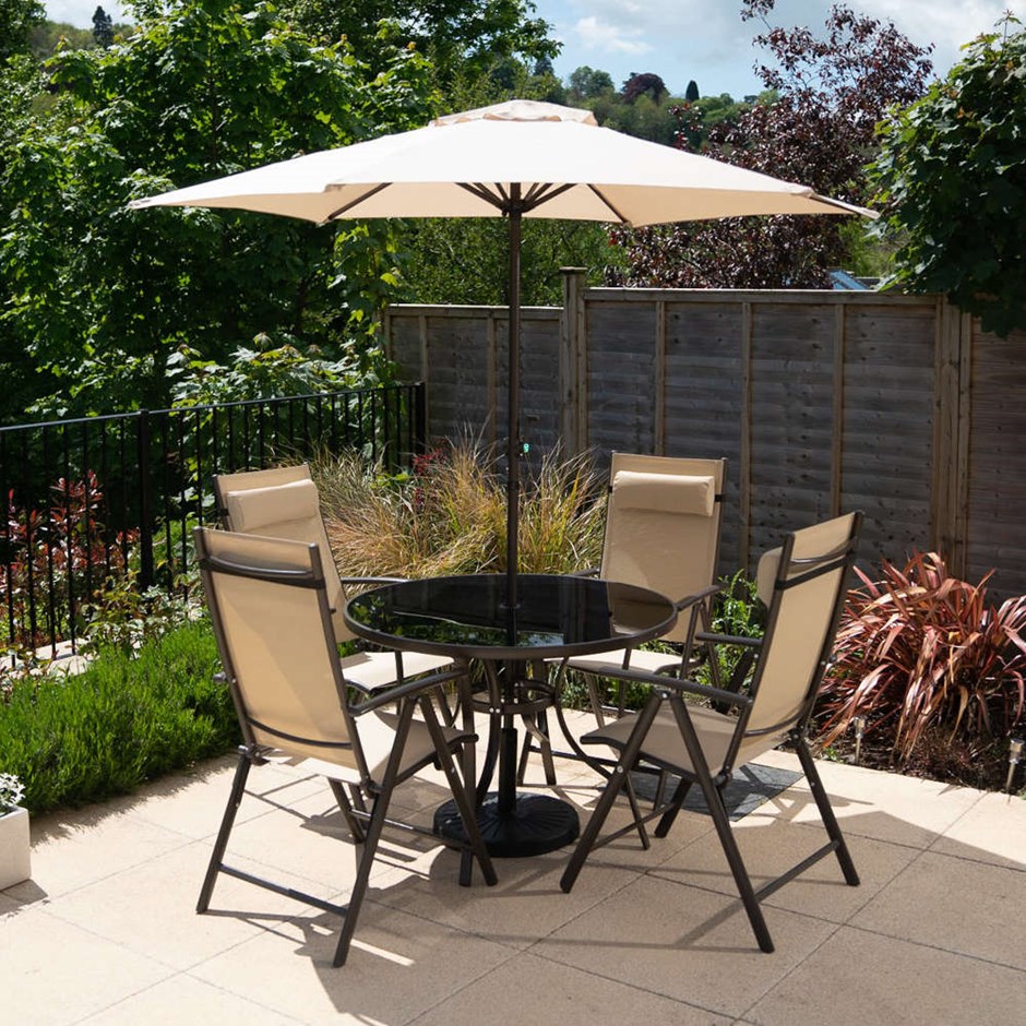 Kennet Mocha Reclining Polytex Dining Set