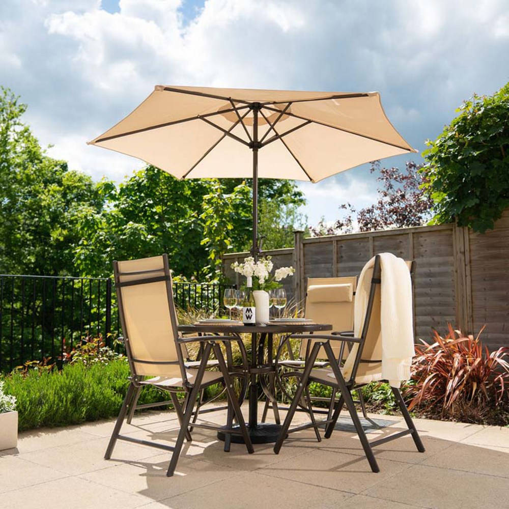 Kennet Mocha Reclining Polytex Dining Set