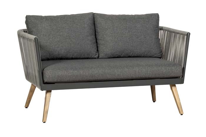 Lifestyle Rattan Rope Detail Garden Sofa Set w/ Coffee Table | Primrose Living