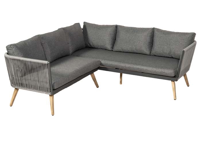 Lifestyle Rattan Rope Detail Corner Sofa Set w/ Coffee Table | Primrose Living