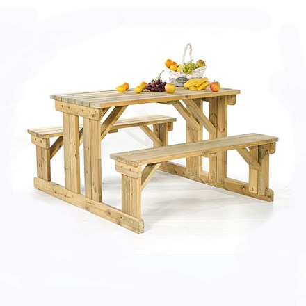 Guernsey 6 Seater Easy Access Walk-in Wooden Picnic Table