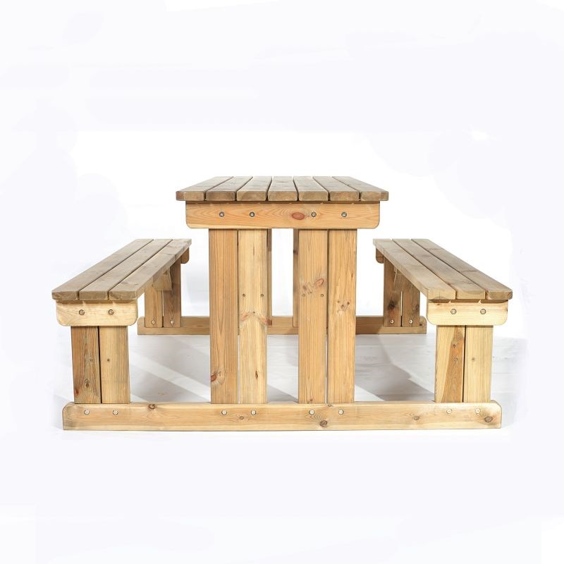 Wooden Eight Seater Square Walk-in Picnic Table 1.70m (5ft 6in)