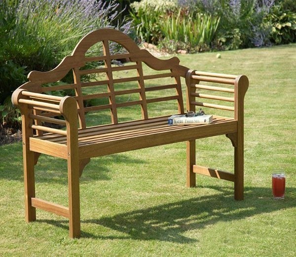 4ft 3in Natural Lutyens-Style Garden Bench
