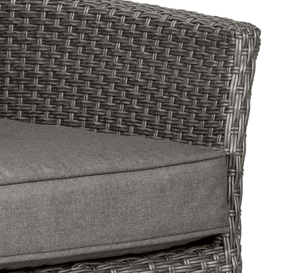 Paris Deluxe 4 Piece Rattan Lounging Set With Coffee Table