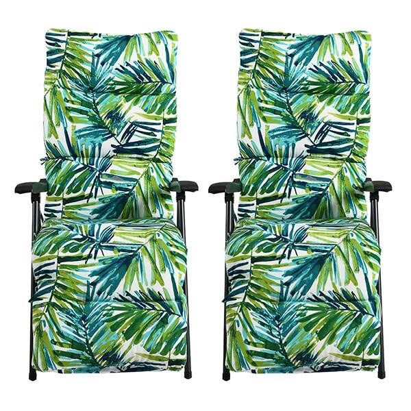Hadleigh Pair of Leaf Pattern Recliner Lounger Chairs by Hectare®