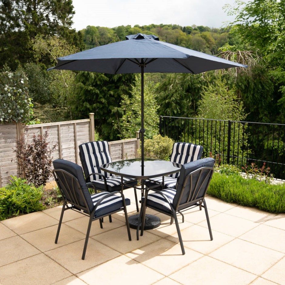 Hadleigh Navy Garden Dining Furniture Set