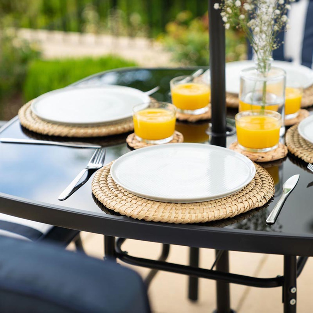 Hadleigh Navy Garden Dining Furniture Set