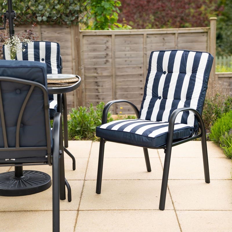 Hadleigh 4 Seater Garden Dining Furniture Set In Navy By Hectare®